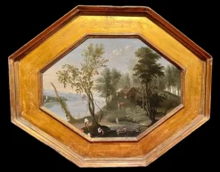 Discount Pamono Flemish School, Riverscape, Oil on Panel, Late 16th-Early 17th Century, Framed