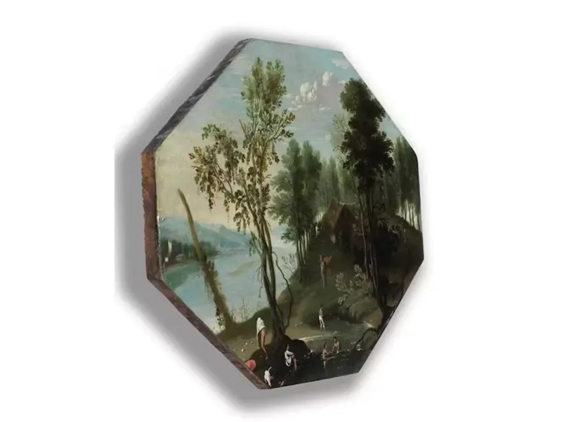 Discount Pamono Flemish School, Riverscape, Oil on Panel, Late 16th-Early 17th Century, Framed