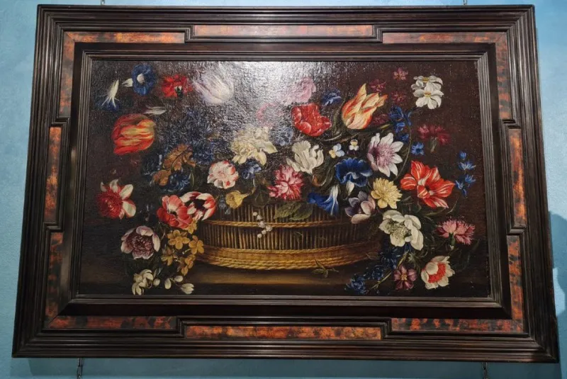 Outlet Pamono Flemish Still Life Painting, 18th-Century, Oil on Panel