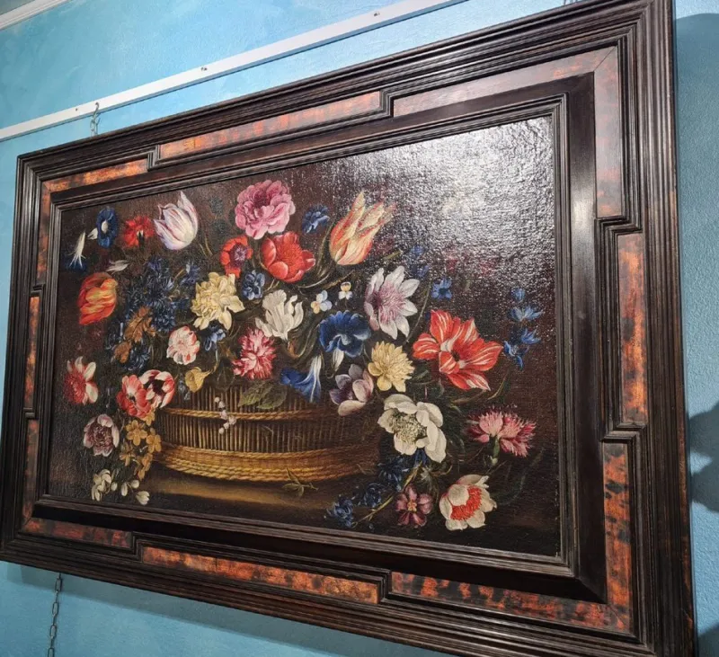 Outlet Pamono Flemish Still Life Painting, 18th-Century, Oil on Panel