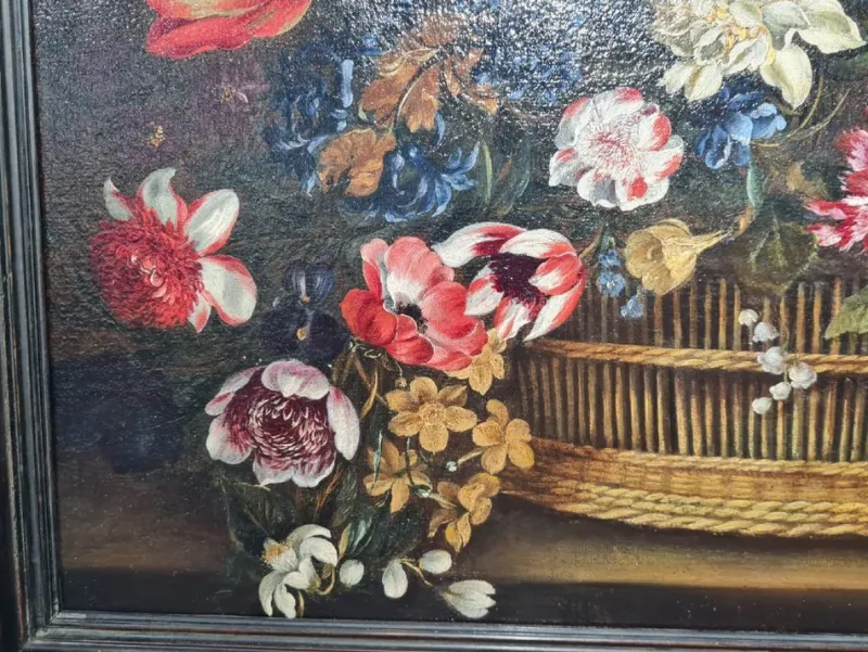 Outlet Pamono Flemish Still Life Painting, 18th-Century, Oil on Panel