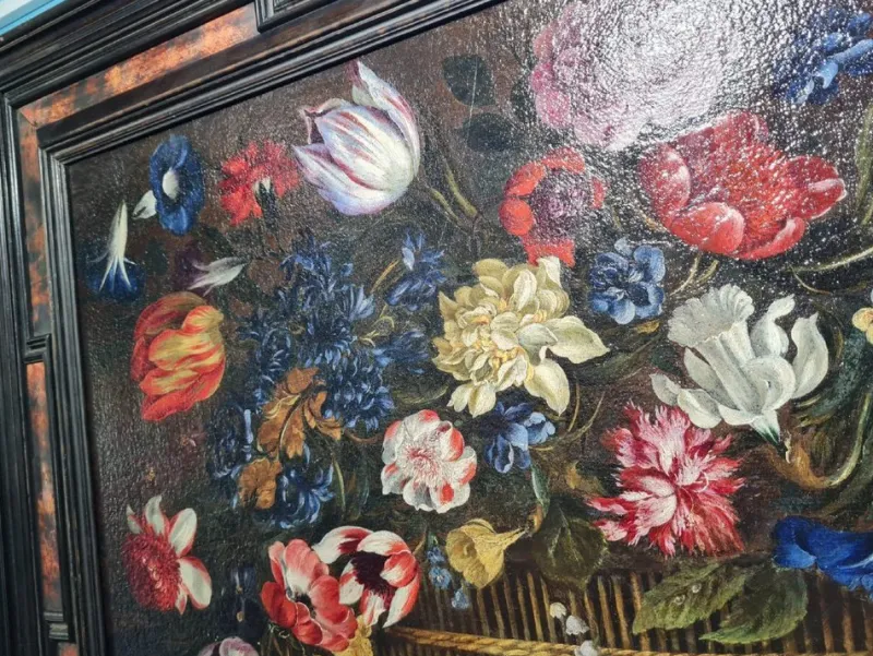 Outlet Pamono Flemish Still Life Painting, 18th-Century, Oil on Panel