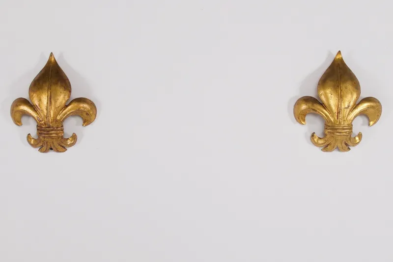 Pamono Fleur-De-Lys Wall Lights, 1970s, Set of 2