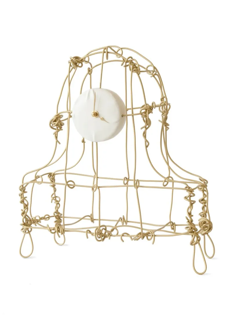 Discount Pamono Floating Frame Blasted Brass Mantel Clock by Kiki Van Eijk & Joost Van Bleiswijk The Exceptional