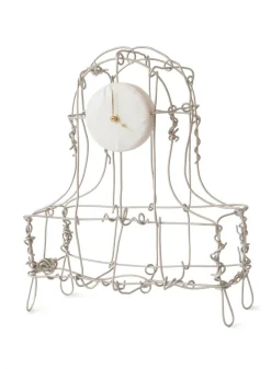 Pamono Floating Frame Copper Sandblasted and Nickel Plated Mantel Clock by Kiki van Eijk & Joost van Bleiswijk The Exceptional> Clocks