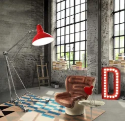 Sale Pamono Floor Lamp in Aluminum