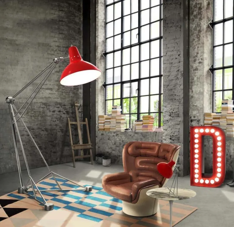Sale Pamono Floor Lamp in Aluminum