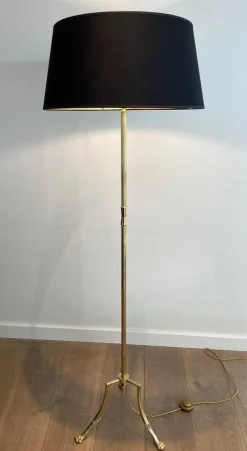 Pamono Floor Lamp in Brass and Tripod Base with Claw Feet from Maison Jansen><noscript><img width=