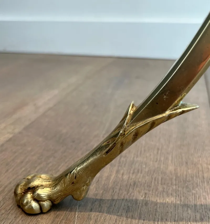 Pamono Floor Lamp in Brass and Tripod Base with Claw Feet from Maison Jansen> Floor Lamps
