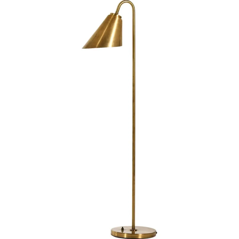Pamono Floor Lamp in Brass attributed to Frits Schlegel and Vilhelm Lauritzen, 1940s> Floor Lamps