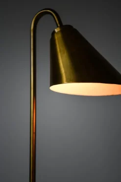 Pamono Floor Lamp in Brass attributed to Frits Schlegel and Vilhelm Lauritzen, 1940s><noscript><img width=