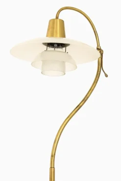 Pamono Floor Lamp in Bronze and Brass with Glass Shades attributed to Poul Henningsen, 1940s> Floor Lamps