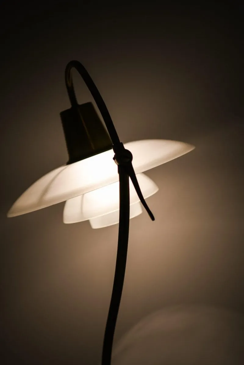 Pamono Floor Lamp in Bronze and Brass with Glass Shades attributed to Poul Henningsen, 1940s> Floor Lamps