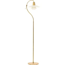 Pamono Floor Lamp in Bronze and Brass with Glass Shades attributed to Poul Henningsen, 1940s> Ceiling Lights