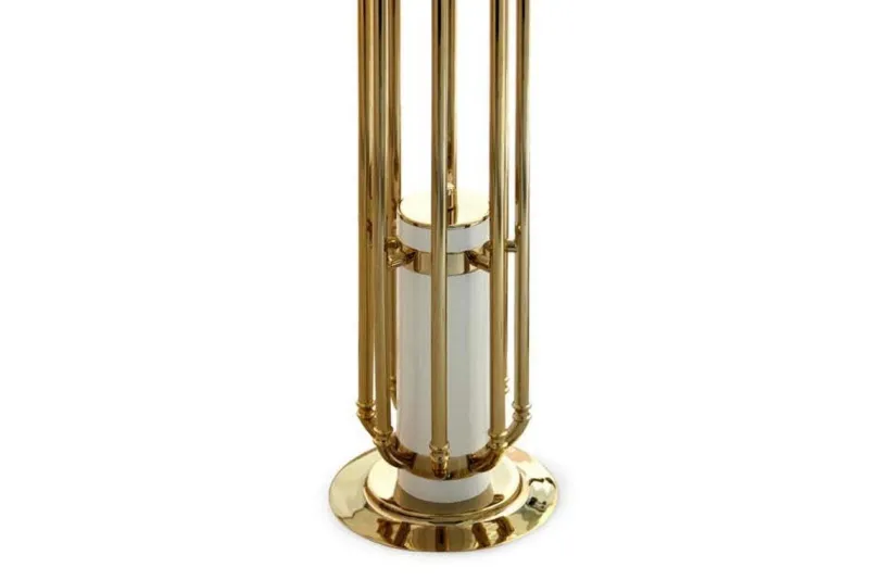Sale Pamono Floor Lamp in Gold and Brass