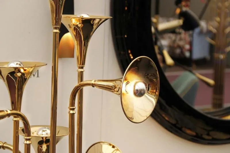 Sale Pamono Floor Lamp in Gold and Brass