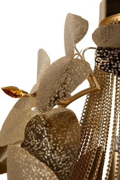 Pamono Floor Lamp in Gold-Plated Brass, Marble and Swarovski Crystals><noscript><img width=