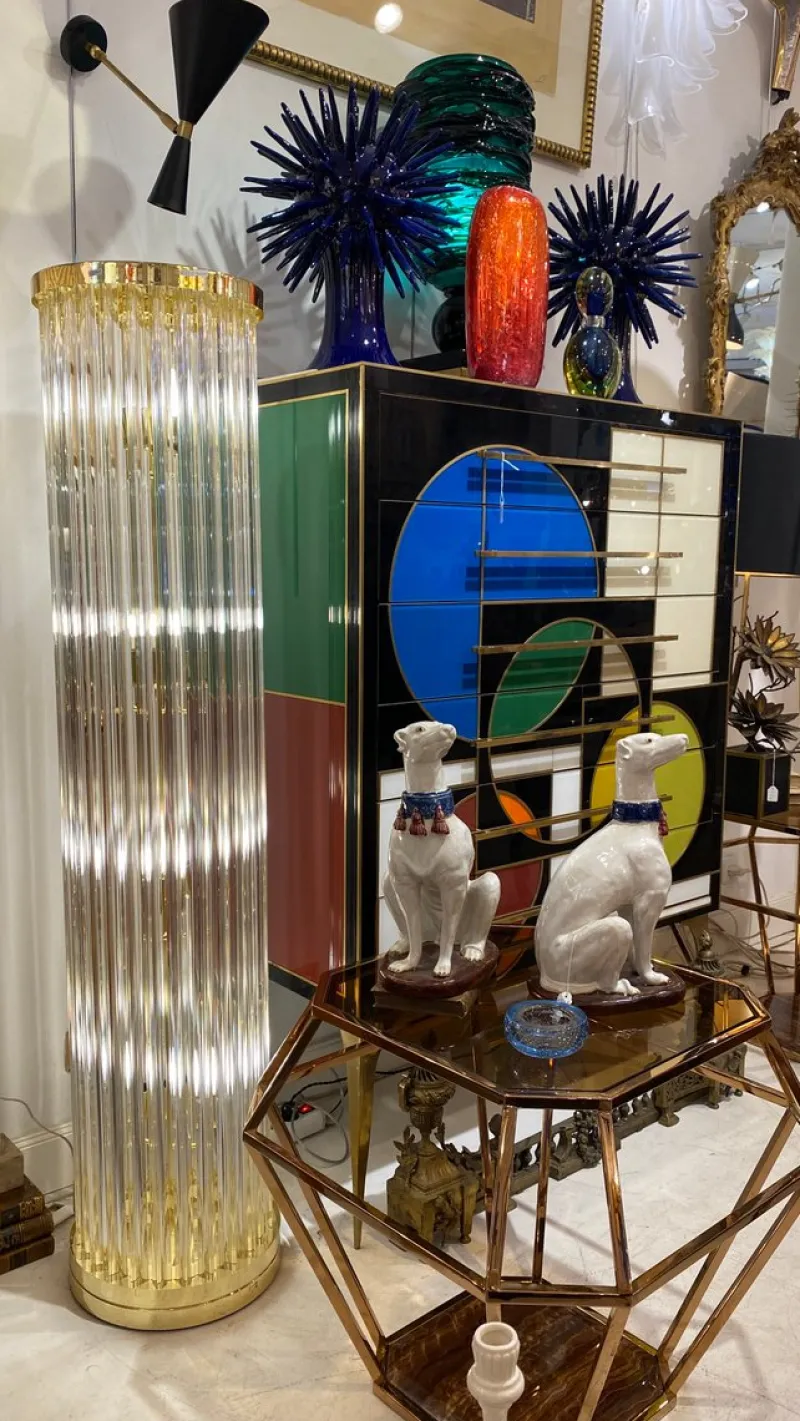 Sale Pamono Floor Lamp in Murano Glass