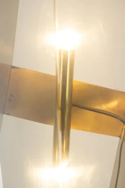 Pamono Floor Lamp in Smoked Folded Acrylic Glass by Giuseppe Calonaci, 1970s><noscript><img width=