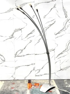 Pamono Floor Lamp in Steel by Goffredo Reggiani for Reggiani, 1970><noscript><img width=