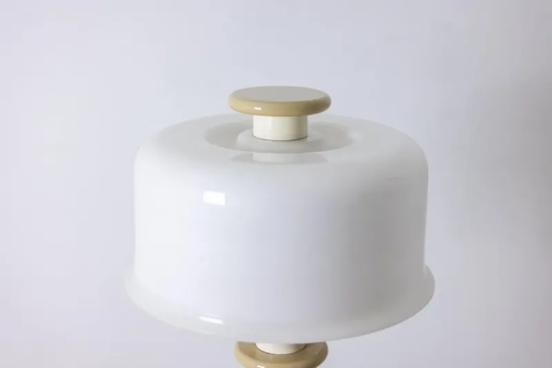 Pamono Floor Lamp in White and Beige Lacquered Wood by Ettore Sottsass, 1990s> Floor Lamps