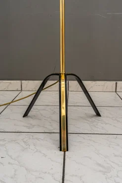 Pamono Floor Lamp with Fabric Shade by Rupert Nikoll, Vienna, Austria, 1950s><noscript><img width=
