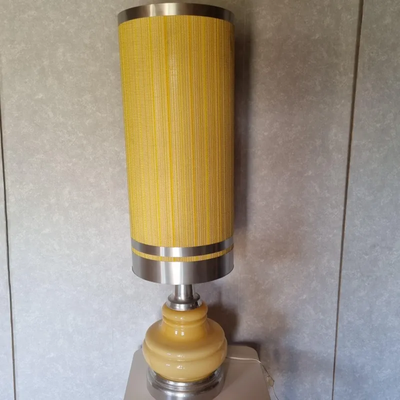 Pamono Floor Lamp with Yellow Shade, 1970s> Floor Lamps