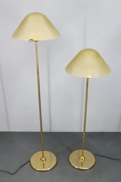 Pamono Floor Lamps in Brass Finish from VeArt,1980s, Set of 2