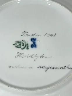 Pamono Flora Danica Porcelain Set by Bing & Grøndahl, Denmark, 1920s, Set of 4><noscript><img width=