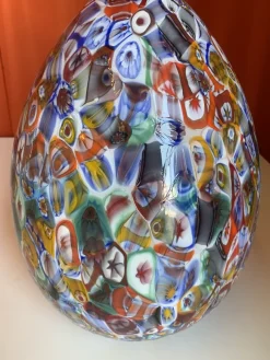 Online Pamono Floral Multicolor Murano Style Glass Egg Small Table Lamp from Simoeng
