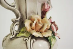 Pamono Floral Pitcher from Capodimonte, 1940s><noscript><img width=