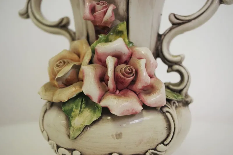 Pamono Floral Pitcher from Capodimonte, 1940s> Vases