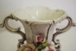 Pamono Floral Pitcher from Capodimonte, 1940s><noscript><img width=