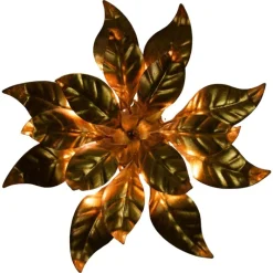 Pamono Florentine Flower Shape Wall Lamp by Hans Kögl, 1960s> Wall Lights & Sconces