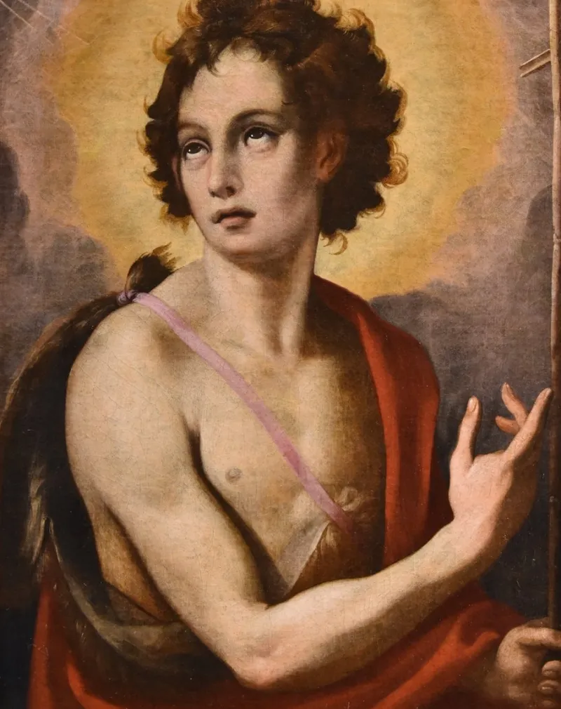 Online Pamono Florentine School Artist, St. John the Baptist, 1500-1600, Oil on Canvas