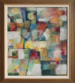 Hot Pamono Florentine School Artist, Abstraction in Colour, 1980s-1990s, Acrylic on Canvas, Framed