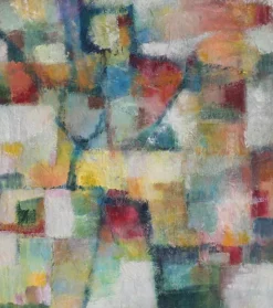 Hot Pamono Florentine School Artist, Abstraction in Colour, 1980s-1990s, Acrylic on Canvas, Framed