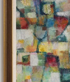 Hot Pamono Florentine School Artist, Abstraction in Colour, 1980s-1990s, Acrylic on Canvas, Framed