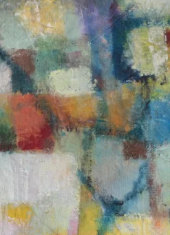 Hot Pamono Florentine School Artist, Abstraction in Colour, 1980s-1990s, Acrylic on Canvas, Framed