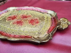 Pamono Florentine Wooden Tray, 1970s> Trays