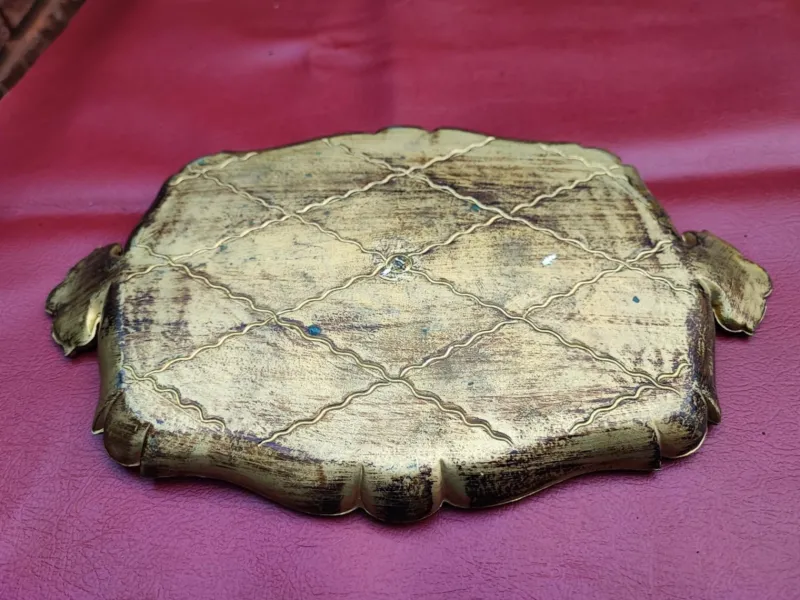 Pamono Florentine Wooden Tray, 1970s> Trays