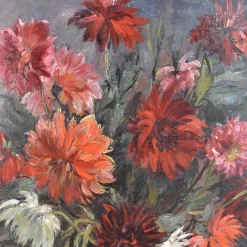 Hot Pamono Flower Painting by Capon Georges Louis Emile, 1930s