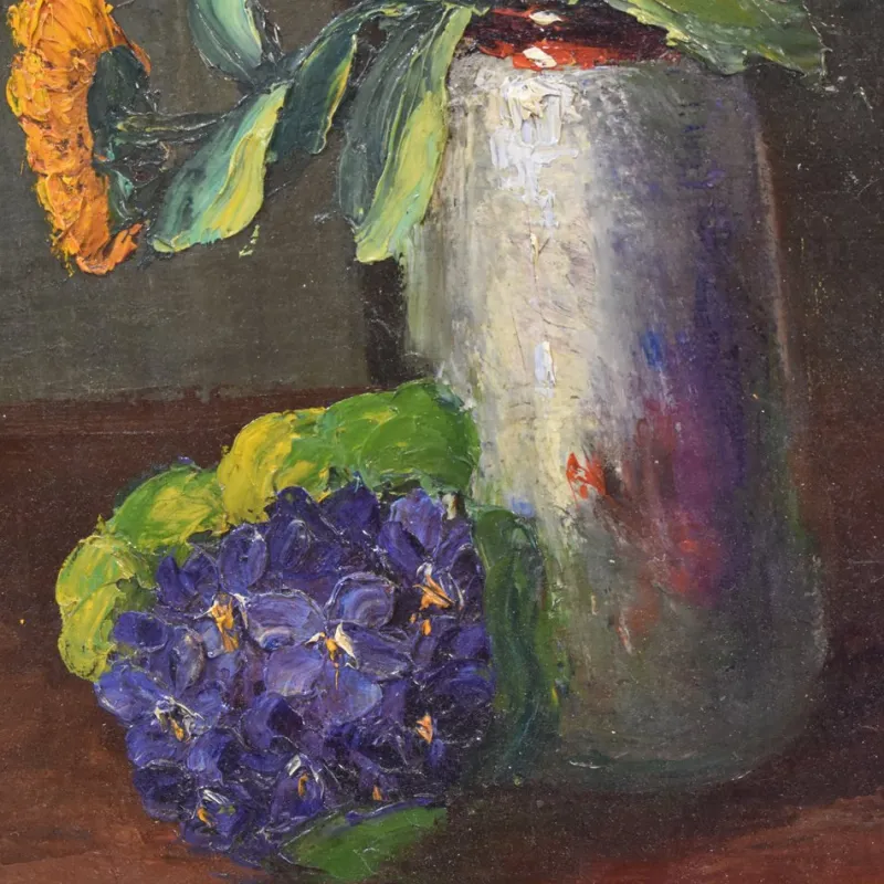 Online Pamono Flower Painting by Dolzan Primo, 1933