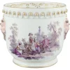Pamono Flowerpot in Porcelain with Motif of Faun and Bucolic Scenes from Meissen> Planters And Jardiniere