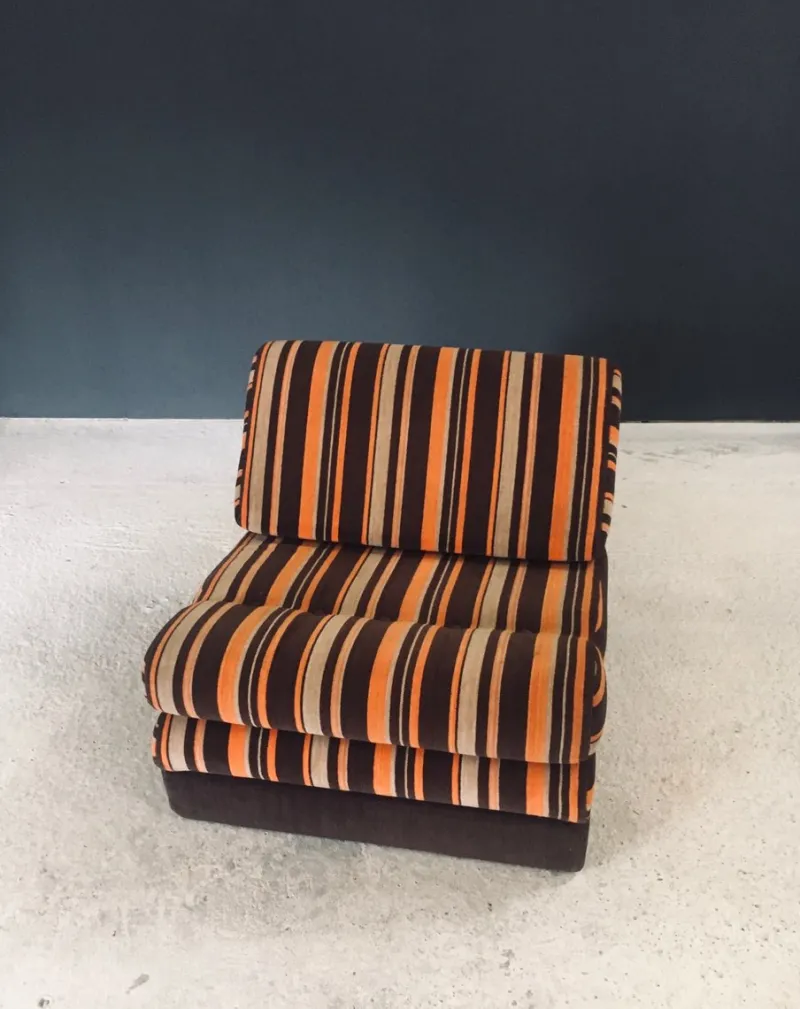 New Pamono Fold Out Extendable Lounge Chair, 1970s
