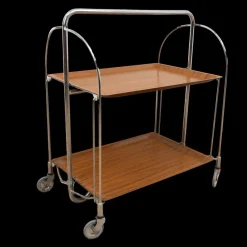 Pamono Foldable Serving Trolley by Bremshey & Co., 1960s> Serving Bar Carts & Trolleys