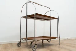 Pamono Foldable Serving Trolley by Bremshey & Co., 1960s><noscript><img width=