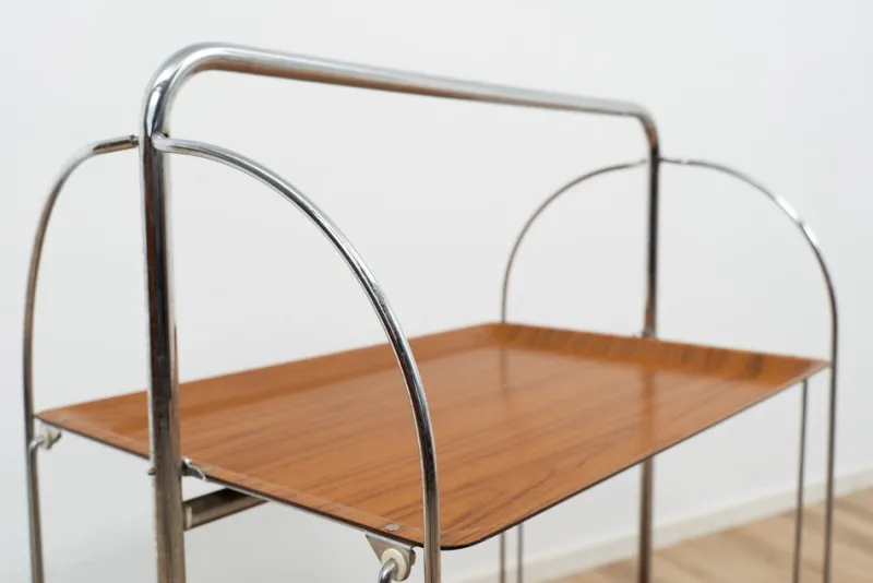 Pamono Foldable Serving Trolley by Bremshey & Co., 1960s> Serving Bar Carts & Trolleys