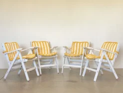 Pamono Folding Armchairs by Reguitti, 1980s, Set of 4