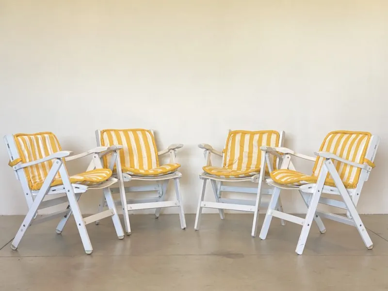 Pamono Folding Armchairs by Reguitti, 1980s, Set of 4